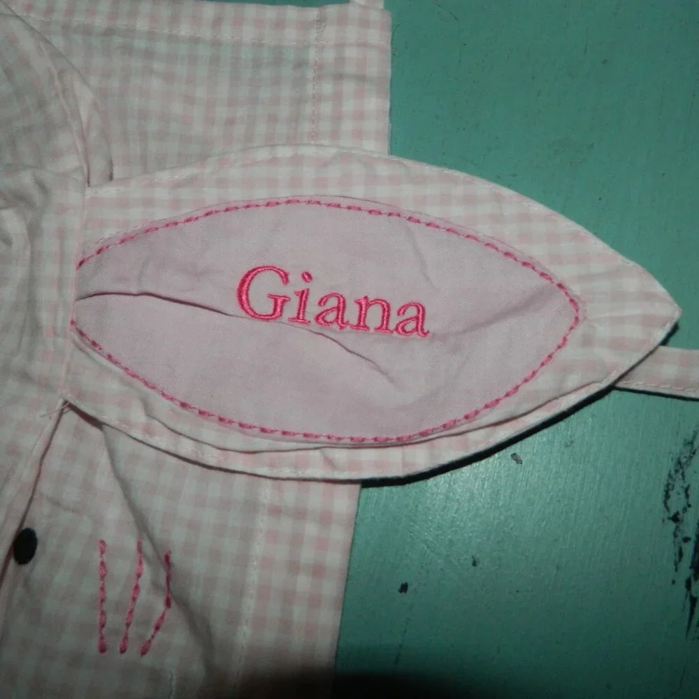Pottery Barn Kids Gingham Easter Basket Liner "Giana" Sz S (OO-5) - Picture 2 of 5